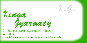 kinga gyarmaty business card